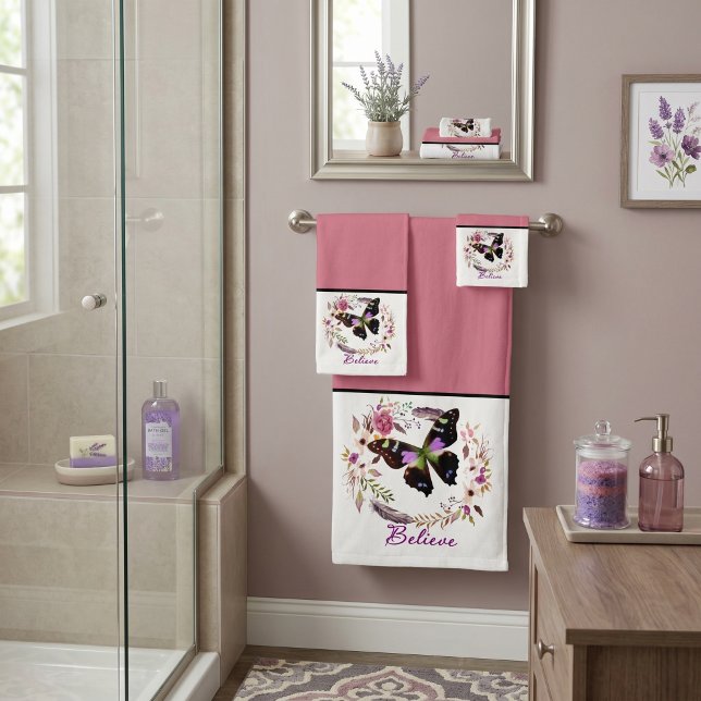 Conjunto de toalhas de banho com coroa floral Beli (Criador carregado)