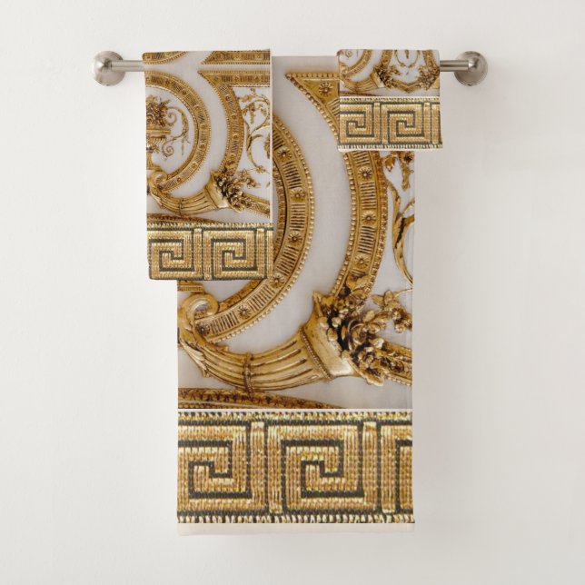 Conjunto de toalhas de banho com estampa barroca d (Insitu)