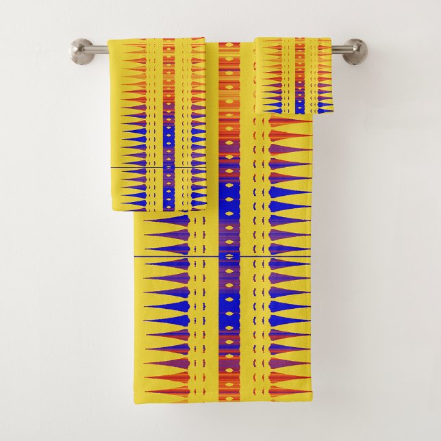 Conjunto de Toalhas de Banho com Estampa Geométric (Criador carregado)
