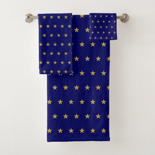 Conjunto de Toalhas de Banho com Estrela Dourada e (Insitu)