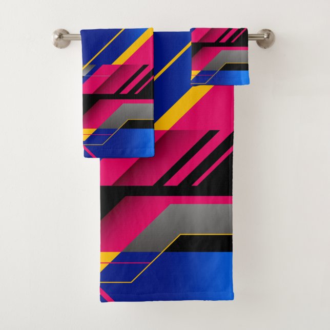 Conjunto de Toalhas de Banho com Formas Geométrica (Insitu)