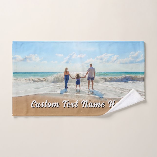 Conjunto de Toalhas de Banho com Foto Personalizad (Toalha de mão)