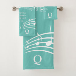 Conjunto de Toalhas de Banho com Monograma em Azul
