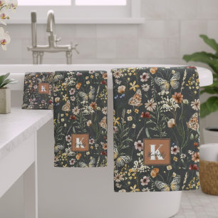 Conjunto de Toalhas de Banho com Monograma Floral