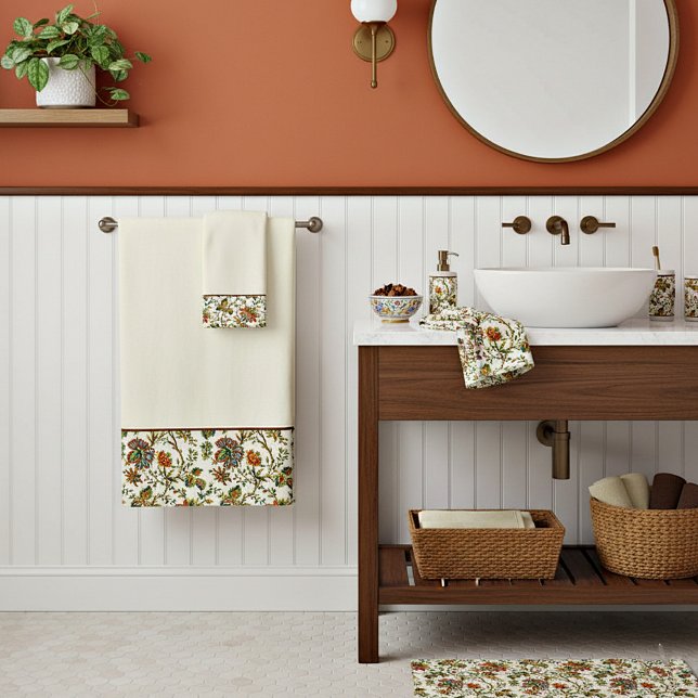 Conjunto de toalhas de banho com padrão floral de  (Criador carregado)