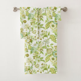 Conjunto de Toalhas de Banho com Padrão Floral Esv