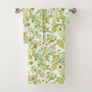 Conjunto de Toalhas de Banho com Padrão Floral Esv