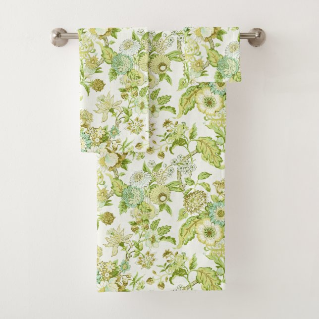 Conjunto de Toalhas de Banho com Padrão Floral Esv (Insitu)