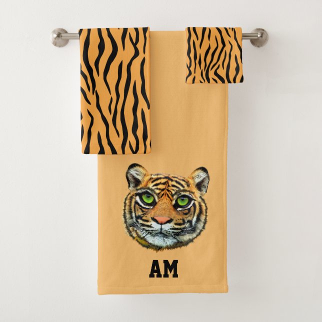 Conjunto de toalhas de banho com rosto de tigre e  (Insitu)