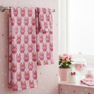 Conjunto de Toalhas de Banho Cupcake