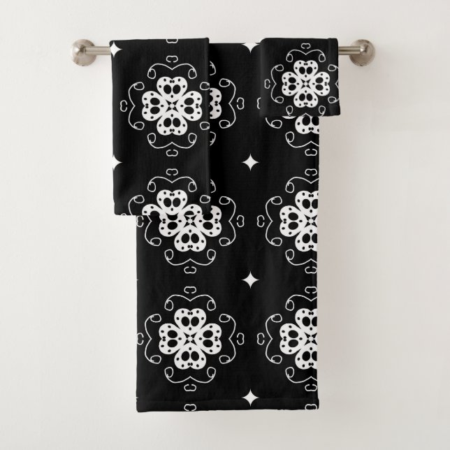 conjunto de toalhas de banho de abstrato flores mo (Insitu)