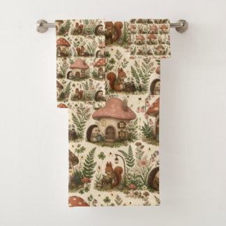 Conjunto de Toalhas de Banho de Animais da Florest