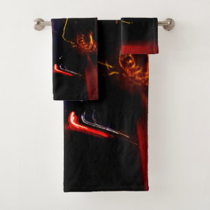 conjunto de toalhas de banho de dança de carro rox