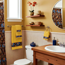 Conjunto de toalhas de banho de elefantes brilhant