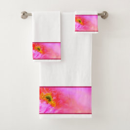 Conjunto de toalhas de banho de fantasia floral