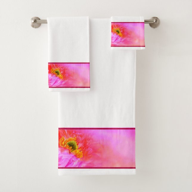 Conjunto de toalhas de banho de fantasia floral (Insitu)