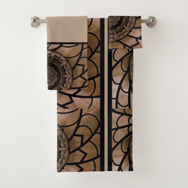 Conjunto de Toalhas de Banho de Flores Abstratas M (Insitu)