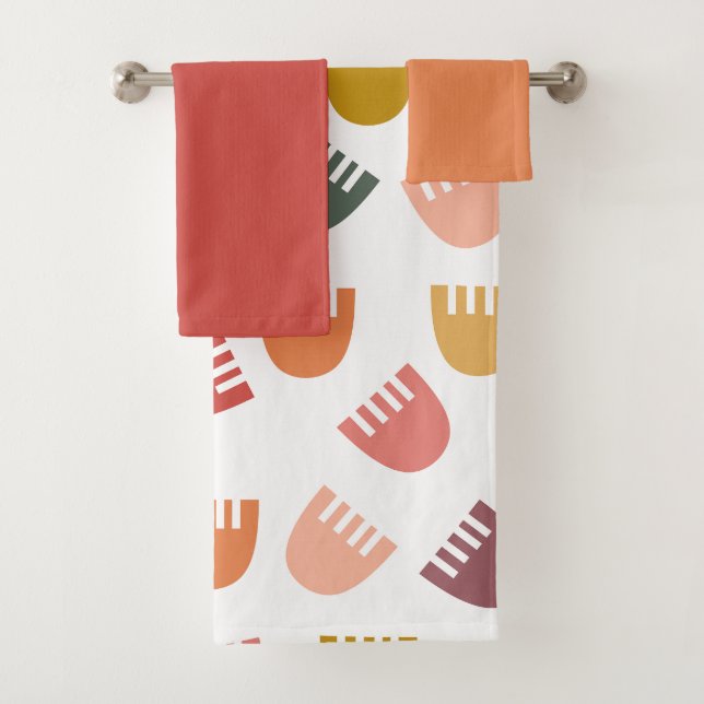 Conjunto de toalhas de banho de flores de boho mis (Insitu)