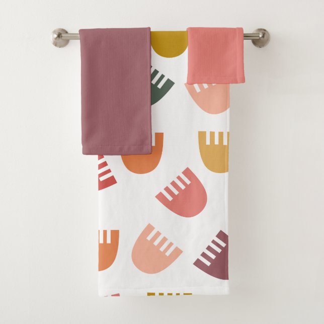 Conjunto de toalhas de banho de flores de boho mis (Insitu)