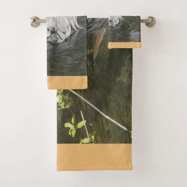 Conjunto de Toalhas de Banho de Garça Cinza (Insitu)