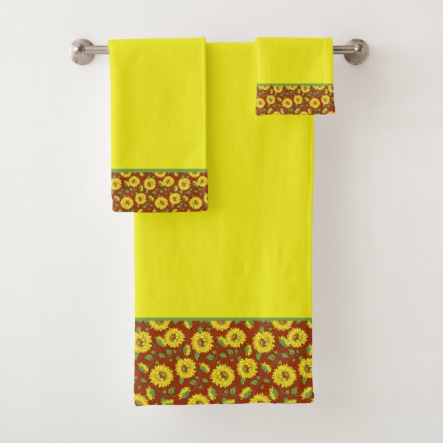 Conjunto de Toalhas de Banho de Girassóis (Insitu)