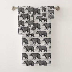 Conjunto de Toalhas de Banho de Madeira do Urso An