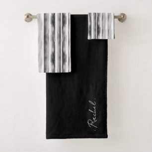 Conjunto de toalhas de banho de monograma, em form