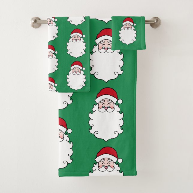 Conjunto de Toalhas de Banho de Natal Papai Noel P (Insitu)