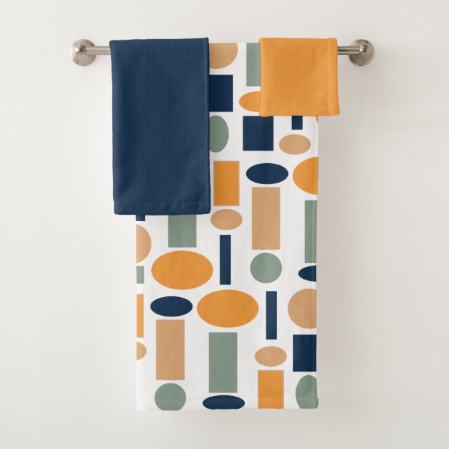 Conjunto de toalhas de banho de padrão de forma (Insitu)