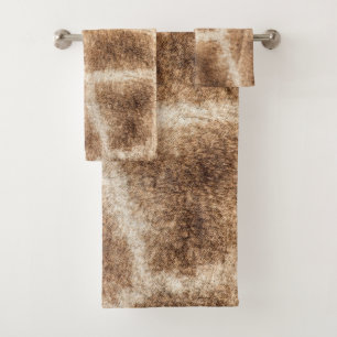 Conjunto de toalhas de banho de padrão Giraffe