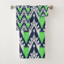 Conjunto De Toalhas De Banho De Padrão Ikat