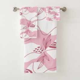 Conjunto de toalhas de banho de padrão minimalista