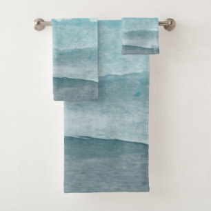 Conjunto de toalhas de banho de padrão pastel mod