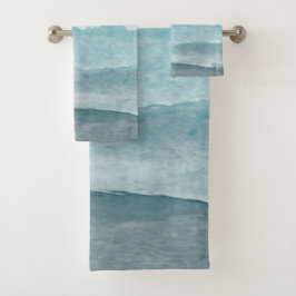 Conjunto de toalhas de banho de padrão pastel mode