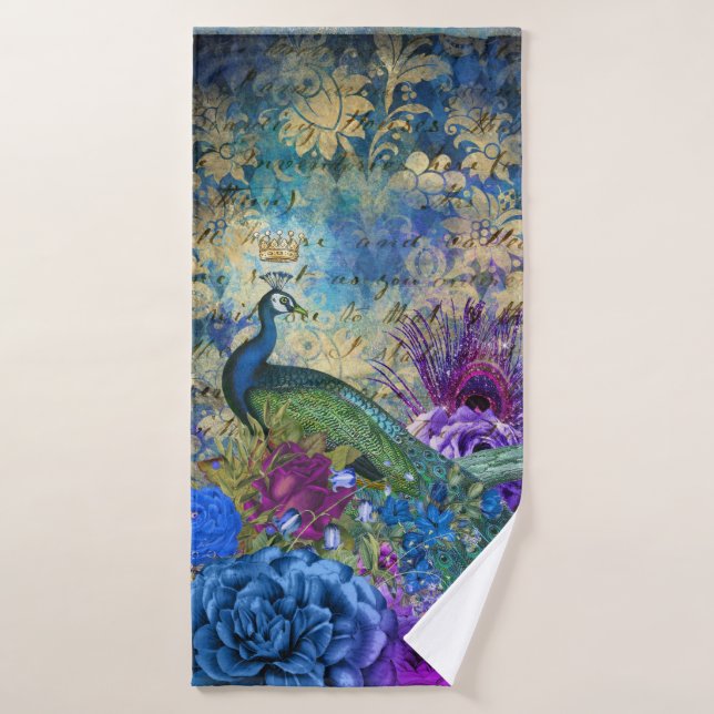 Conjunto de Toalhas de Banho de Pavão Elegante e B (Toalha de Banho)