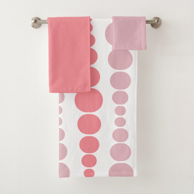 Conjunto de toalhas de banho de Retângulos Rosa Mo (Insitu)