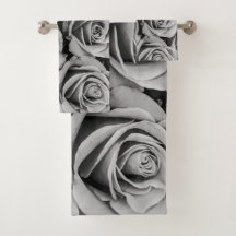 Conjunto de toalhas de banho de Rosas monocromátic