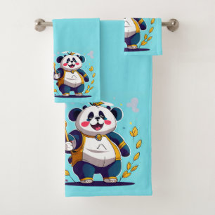 Conjunto de toalhas de banho do Urso de Panda