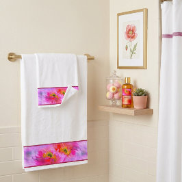 conjunto de toalhas de banho fantasia floral