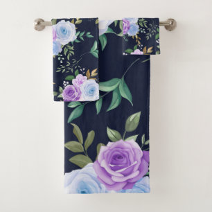 conjunto de toalhas de banho floral amado