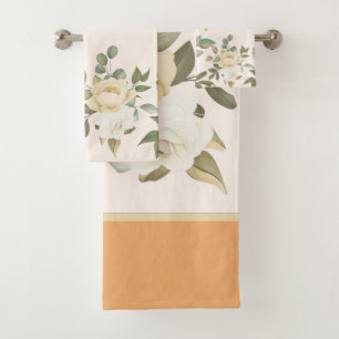 conjunto de toalhas de banho floral amado