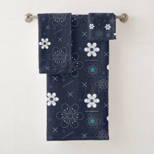 conjunto de toalhas de banho flores de inverno à m