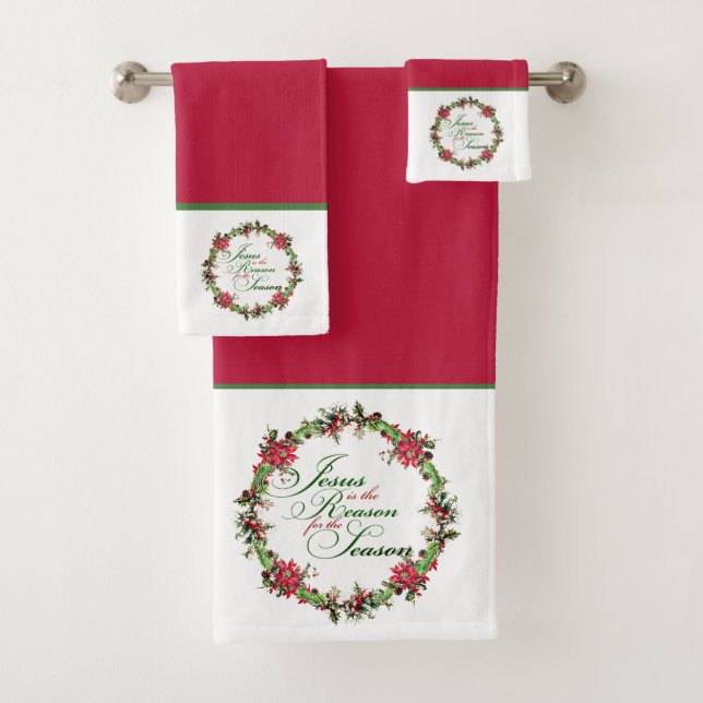 conjunto de toalhas de banho Jesus é o motivo (Insitu)
