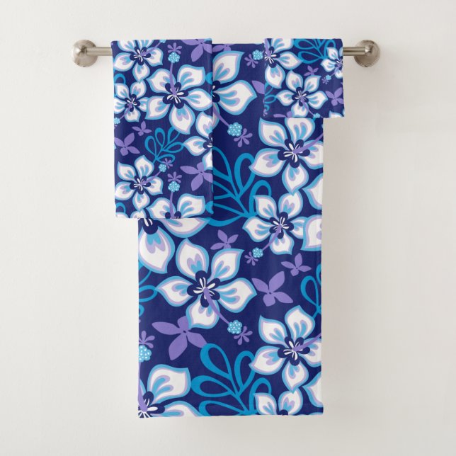 CONJUNTO DE TOALHAS DE BANHO JUNGLE SURF (AZUL COM (Insitu)