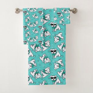 Conjunto de Toalhas de Banho KiniArt Cutieface Wes