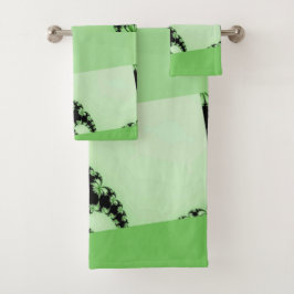 Conjunto de Toalhas de Banho lime Jardim Fractal