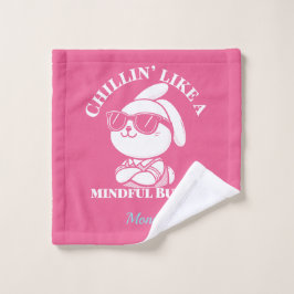 Conjunto de toalhas de banho "Mindful Bunny" Rosa