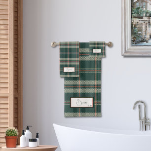 Conjunto de Toalhas de Banho Modern Plaid Juniper