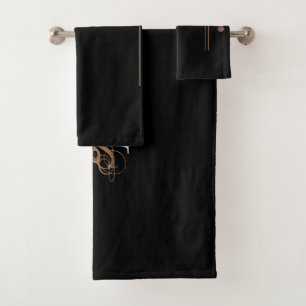 Conjunto de toalhas de banho monograma