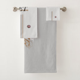 Conjunto de toalhas de banho monograma